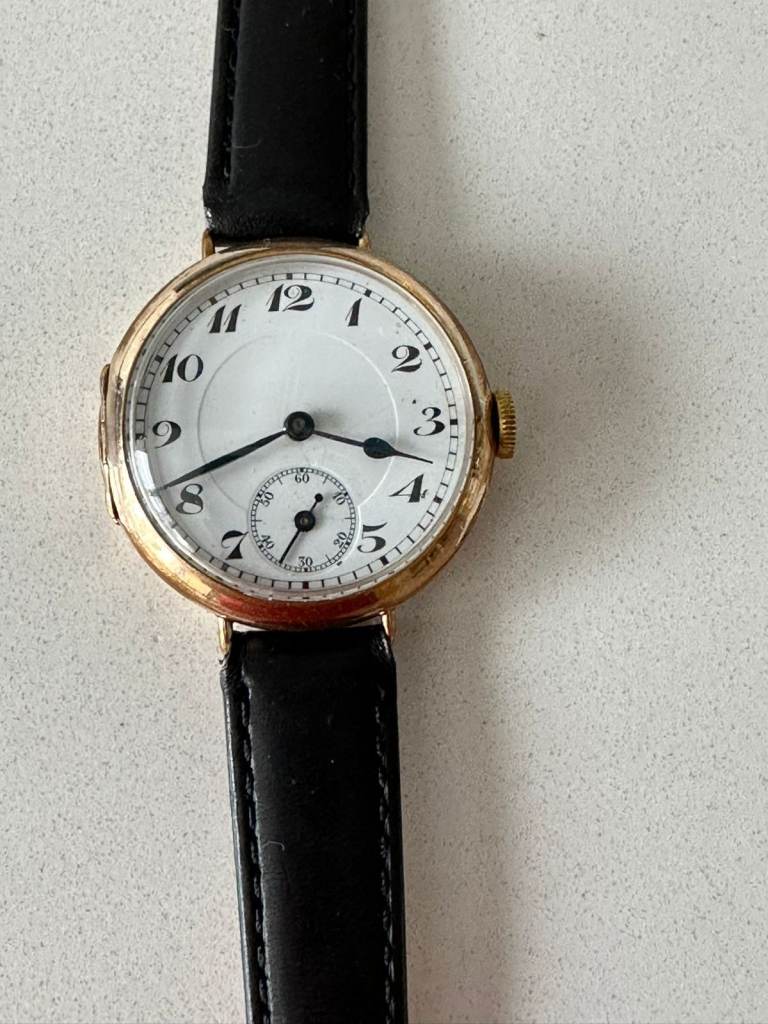 Vintage Men's Trench Gold Plated 33mm Watch