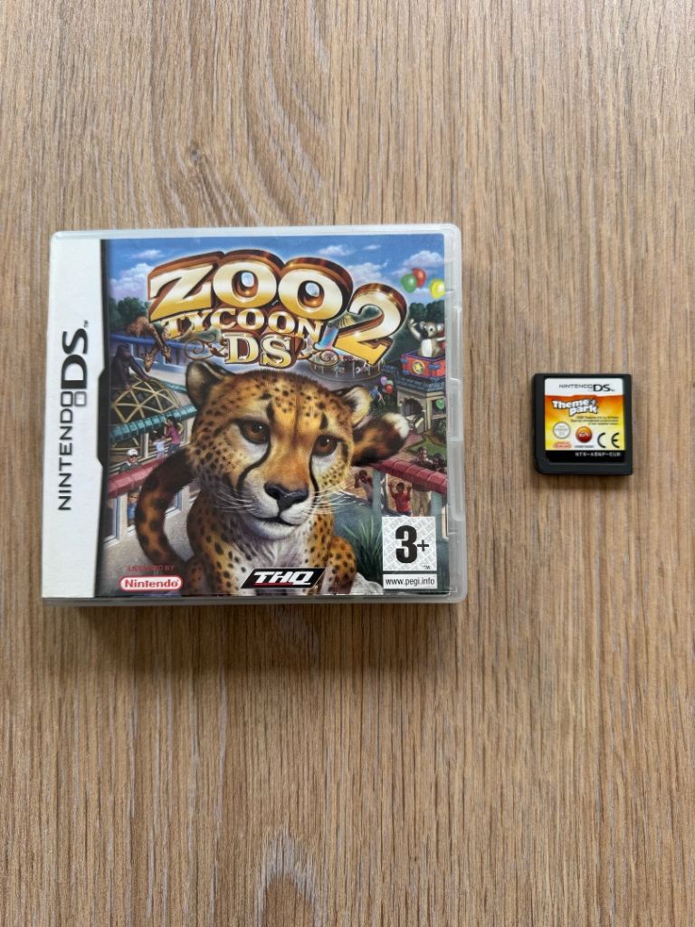Nintendo DS Tycoon Games Bundle - Zoo Tycoon 2 & Theme Park