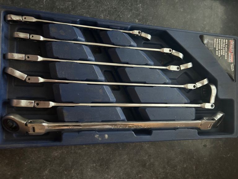 Long reach Sealey ratchet spanners