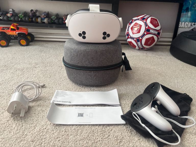 Meta Quest 3S VR Headset with Controllers & Case