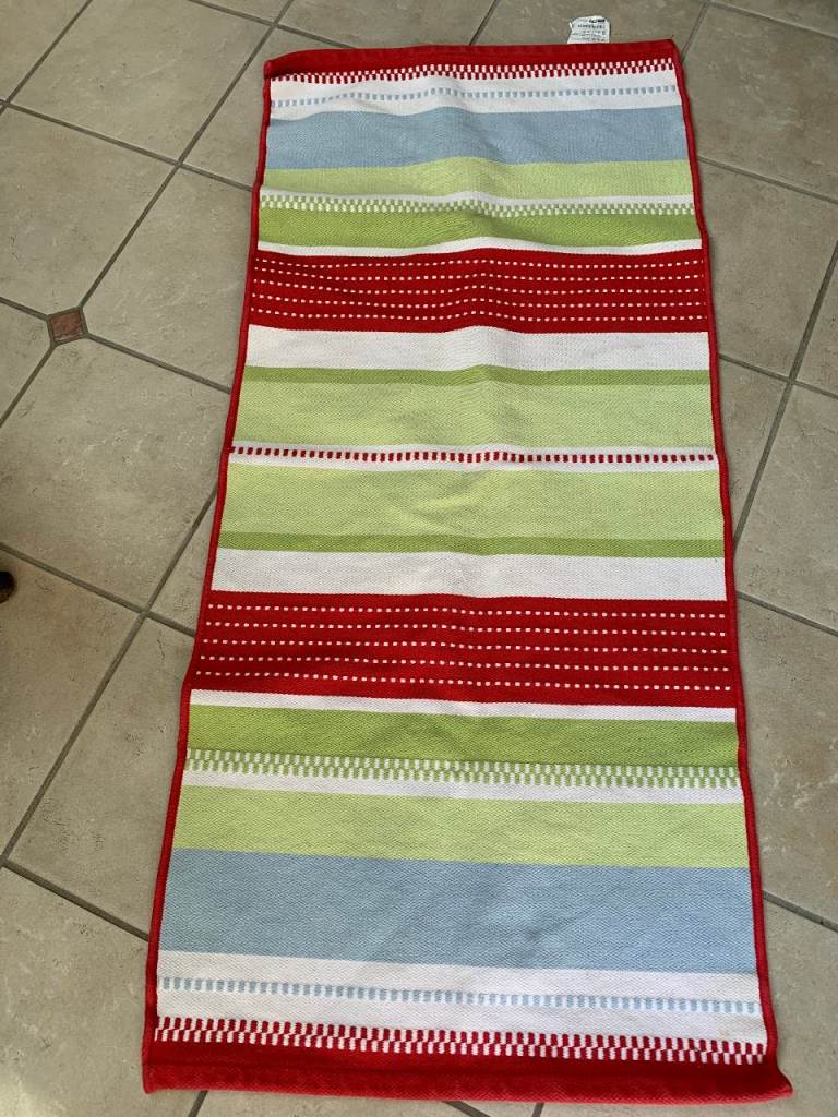 IKEA COTTON FLAT WEAVE WASHABLE RUG 140X70CM