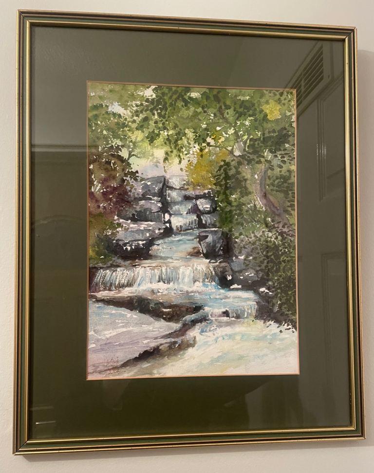 Water Colour Painting of Braclinn Falls, Callander, Perthshire
