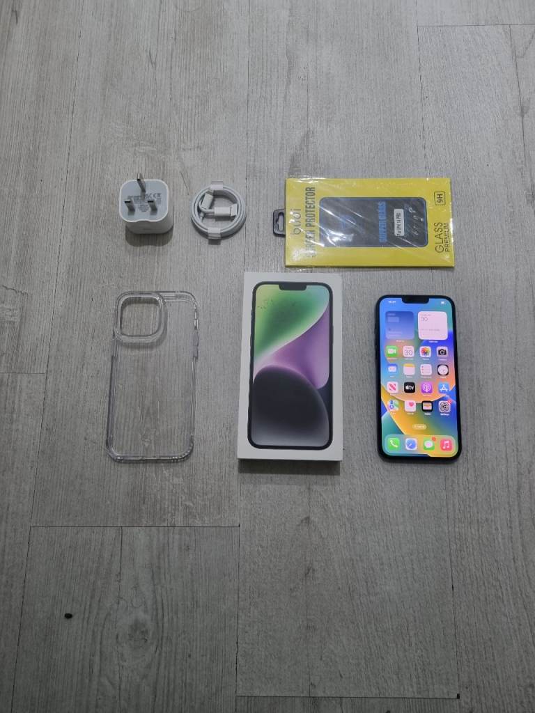 Iphone 14 Plus 5G Bundle 256GB Unlocked Warranty Purple I Phone 