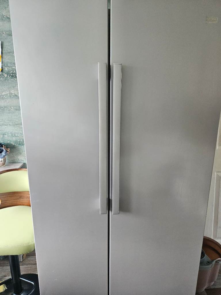 Grey American fridge freezer 