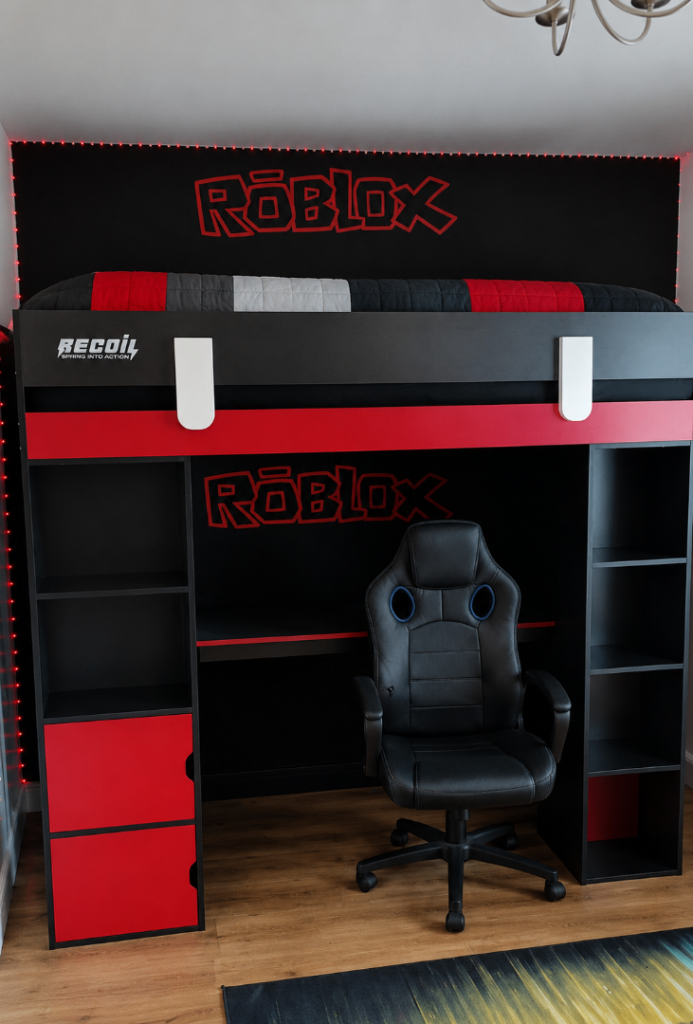 High Sleeper Bed with Desk and Storage