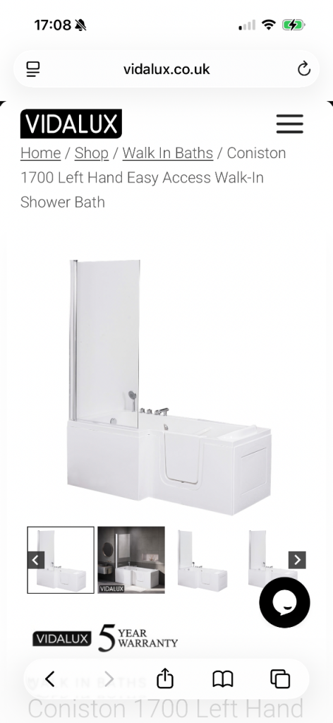 New shower screen