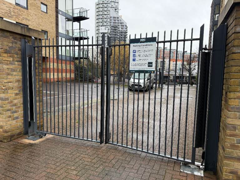 * Secure, gated, ground level LONG TERM parking in E14 - short walk from Canary Wharf *