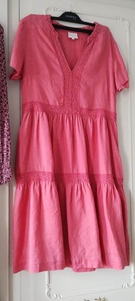 East Pink Summer Dress with Lace Detail – Good Condition