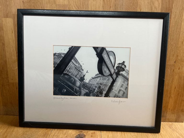 Photograph of Piccadilly Circus, signed