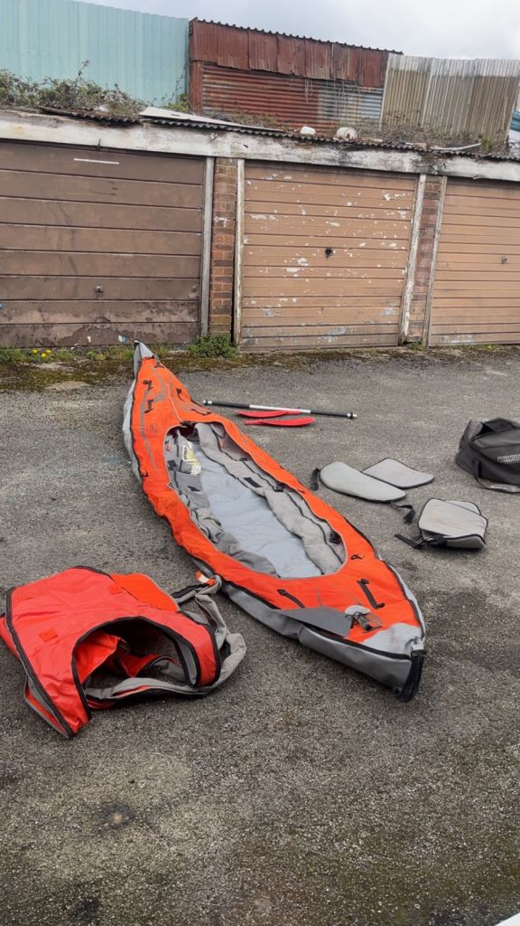 Kayak red inflatable boat 