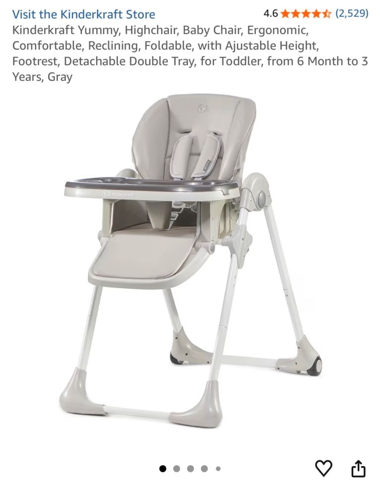 Kinderkraft Yummy, Highchair, Baby Chair