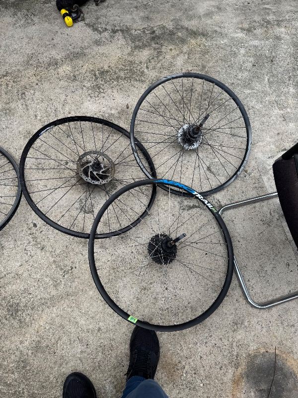Front and back wheels 26 inch an 27.5 