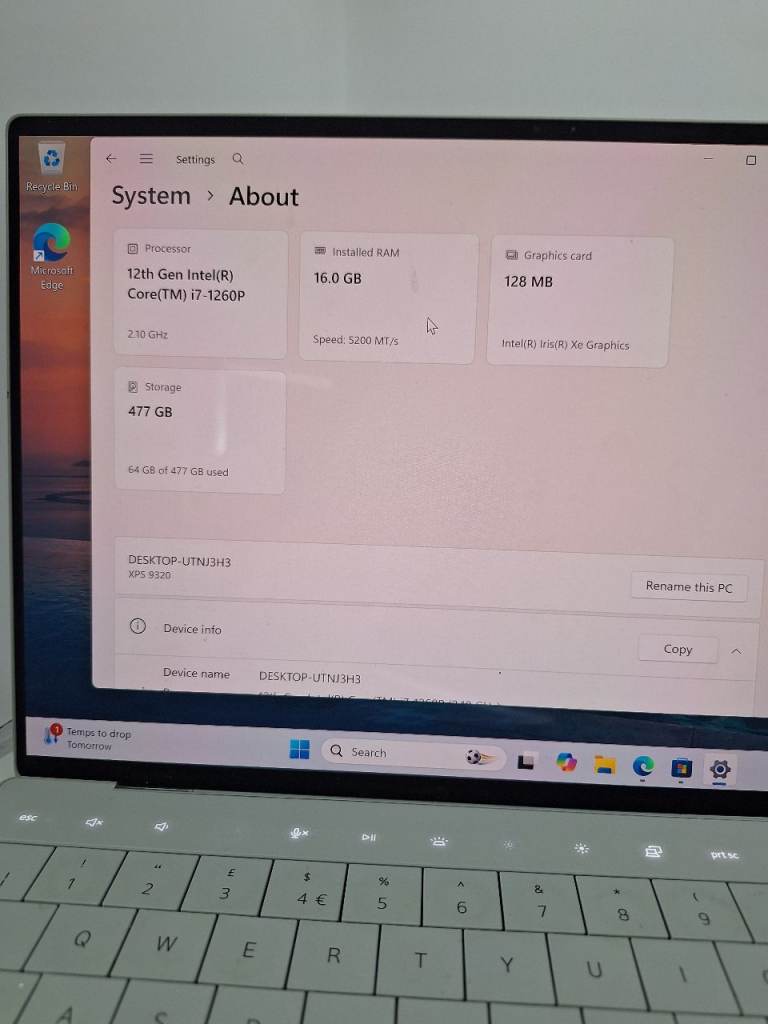 Dell Laptop - Silver, Good Condition image 8