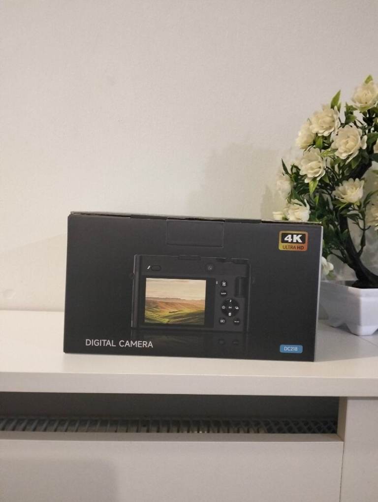 New 4K Digital Camera with Instruction Manual and Accessories