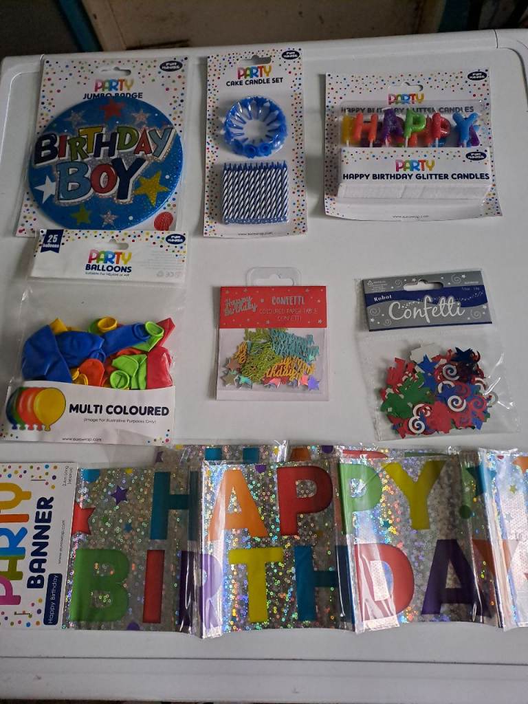 Bundle of birthday items new