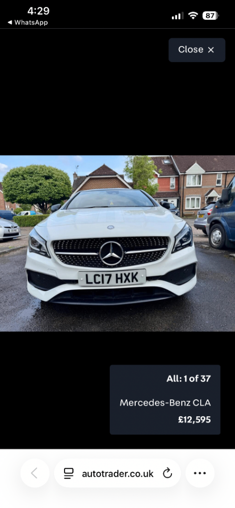 Mercedes-Benz, CLA, Saloon, 2017, Semi-Auto, 2143 (cc), 4 doors