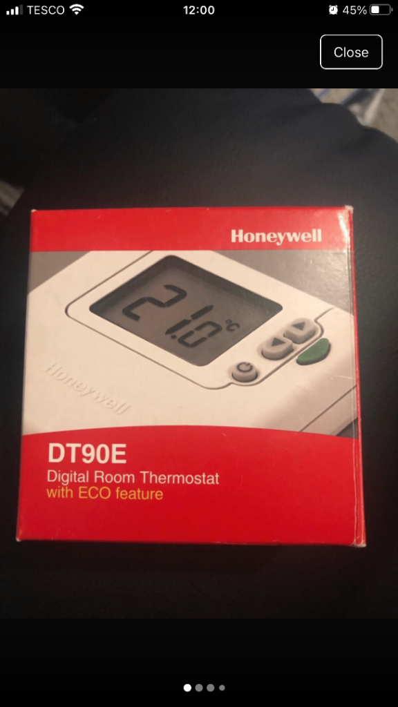Honeywell DT90E Digital Room Thermostat with Eco Feature Battery Powered New