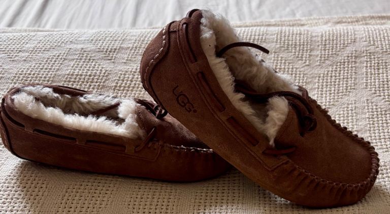 UGG Australia Brown Suede Moccasin Slippers – As Good As New