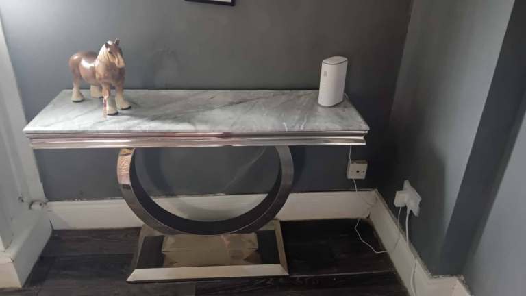 Heavy marble console table
