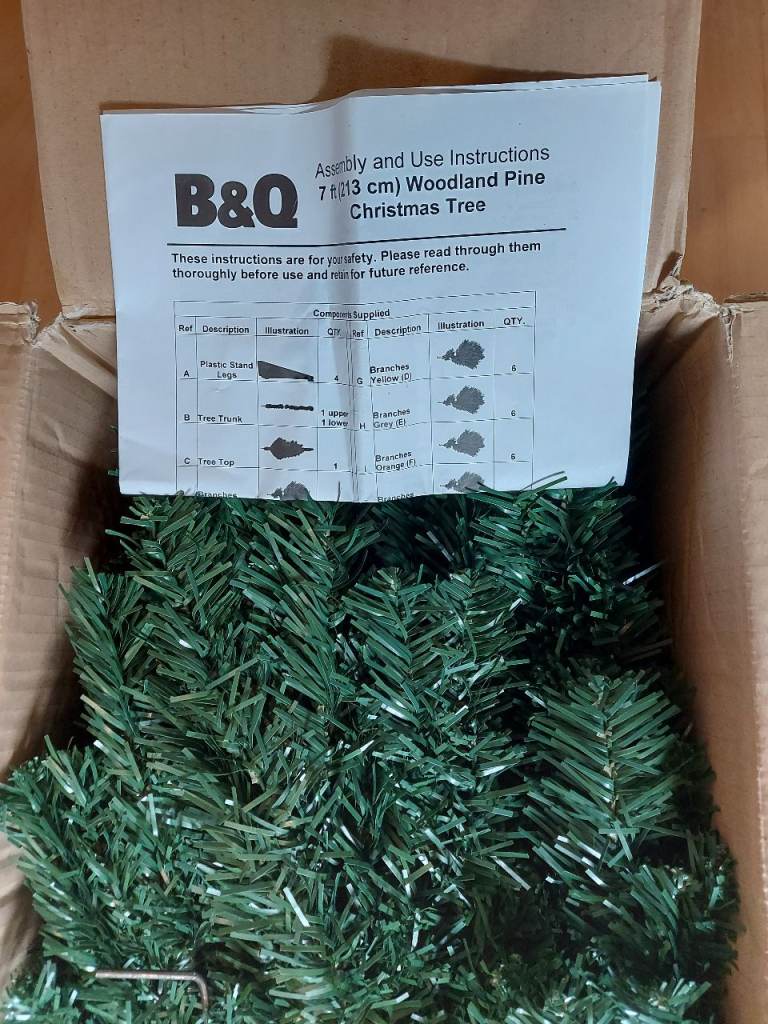 B&Q 7ft (213cm) Christmas Tree