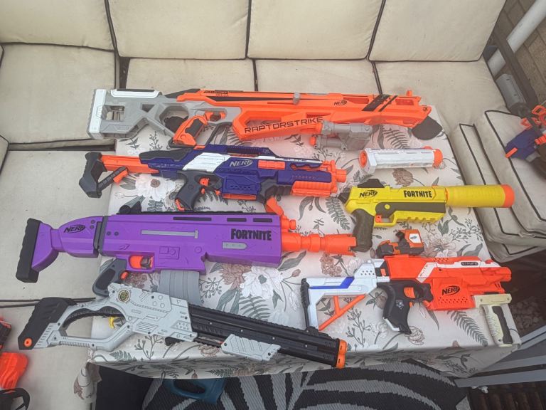 Nerf/X-shot bundle with bag of darts (see 3 photos for complete bundle)