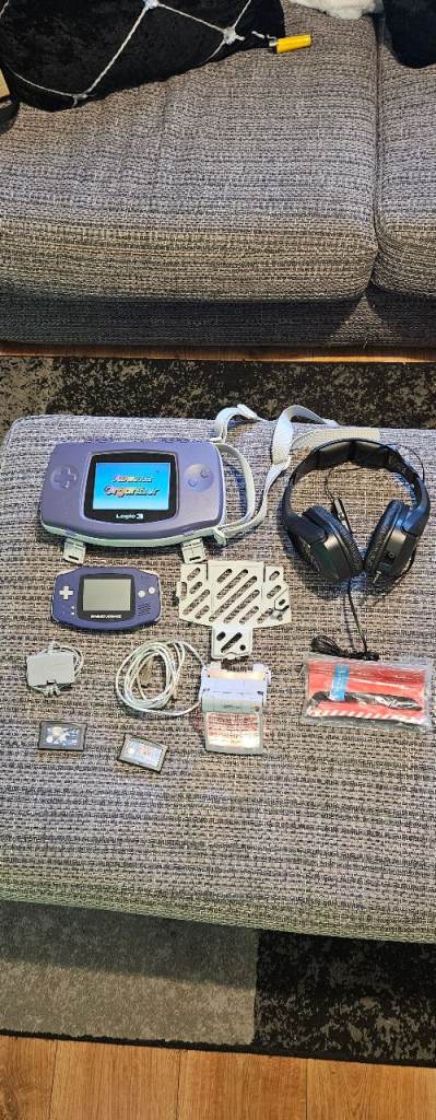 Nintendo Game Boy Advance Purple – Back Cover & Battery Compartment