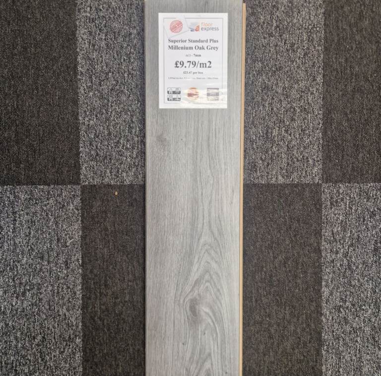 Superior Standard Plus Millennium Oak Grey 7mm Laminate Flooring