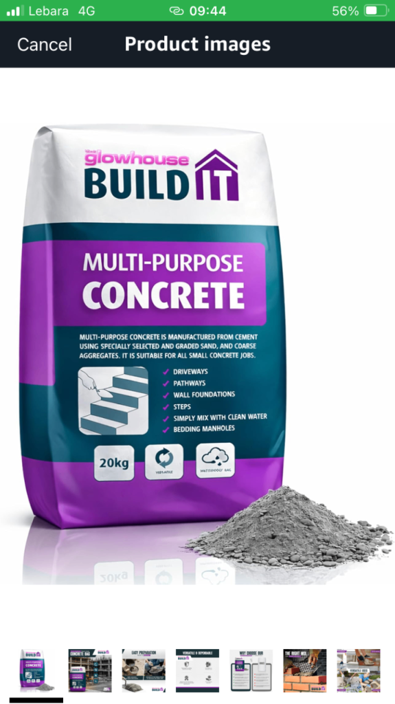 Concrete bag, 20kg