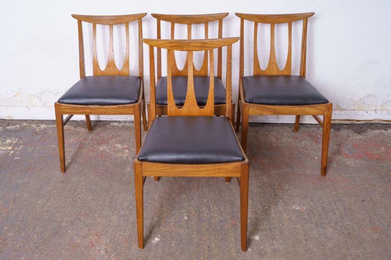 4 G Plan mid-century teak Brasilia dining chairs DELIVERY AVAILABLE 