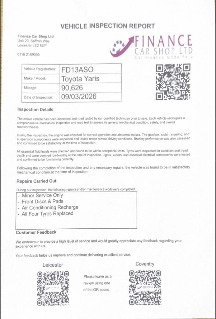 2013 Toyota Yaris 1.33 Dual VVT-i TR Euro 5 5dr HATCHBACK Petrol Manual