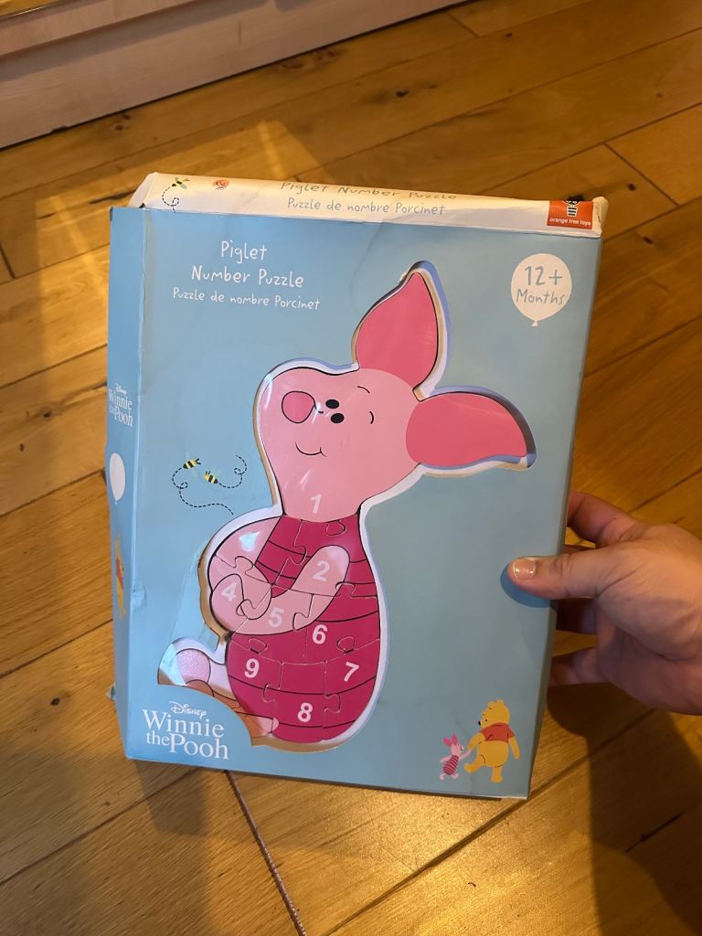 Orange Tree Toys Winnie The Pooh Piglet Number Puzzle Early Development Toy