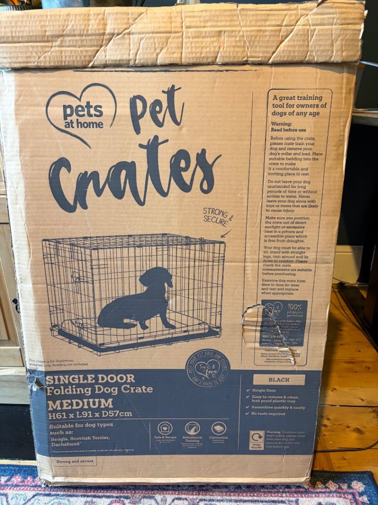 Pets at home medium dog crate / cage