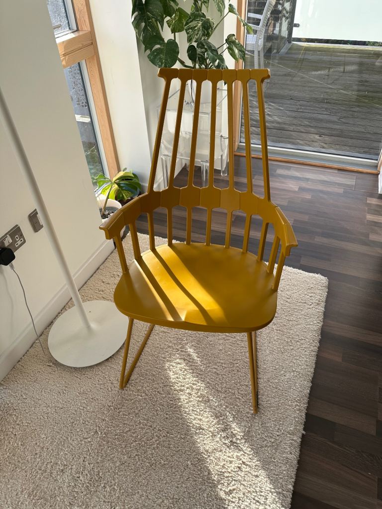 Kartell Comback Sled Chair – Mustard Yellow – Patricia Urquiola 