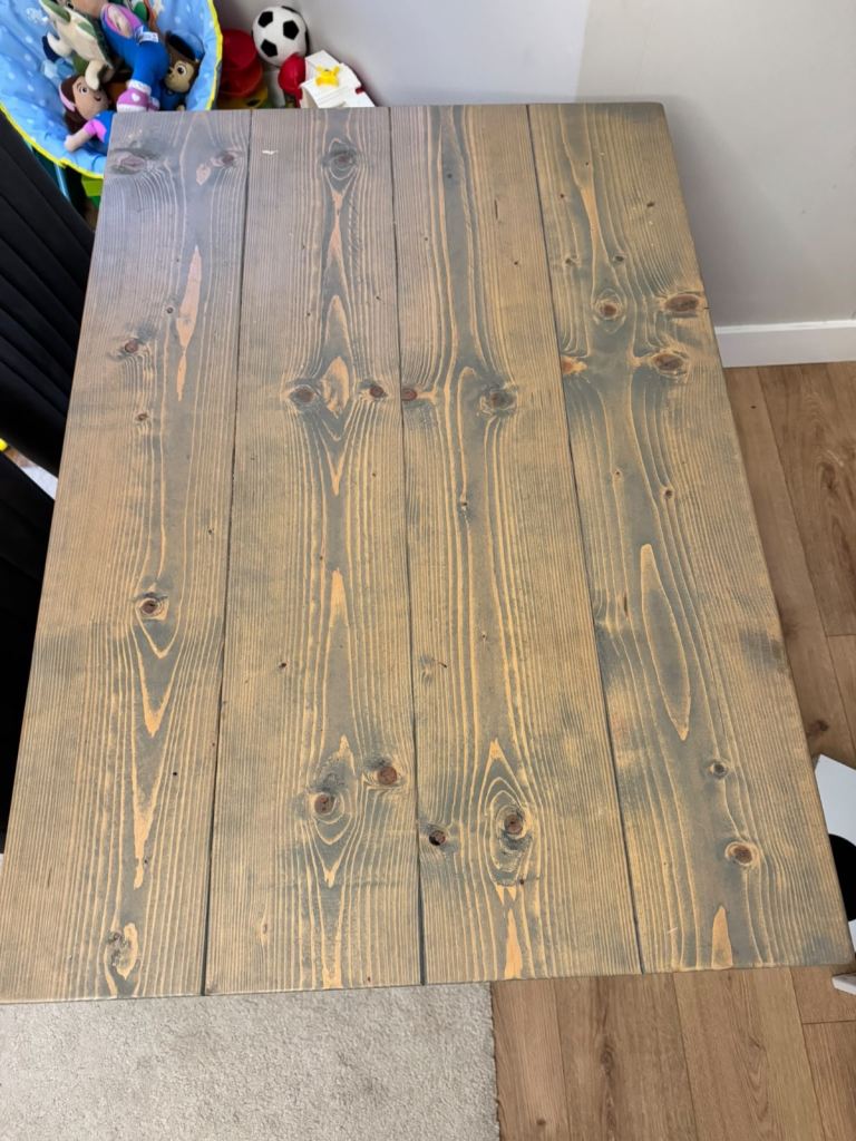 Rustic Wooden Dining Table & Bench - Industrial Style Legs, £100.00 for ...