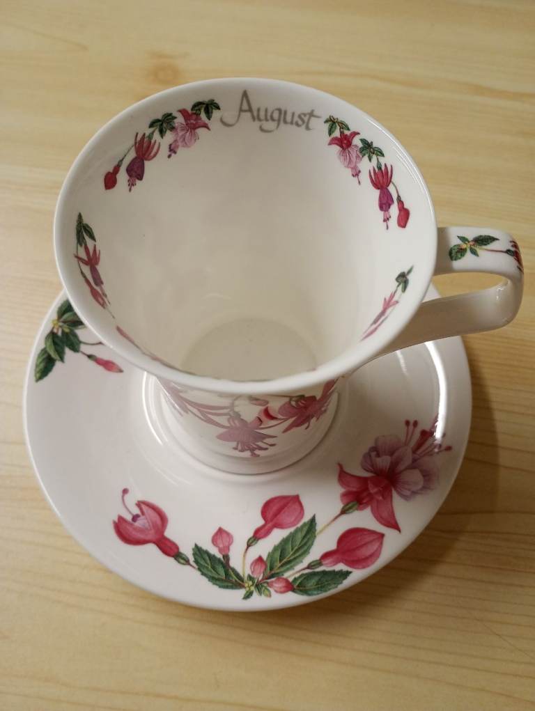 Dunoon August bone china cup and saucer 