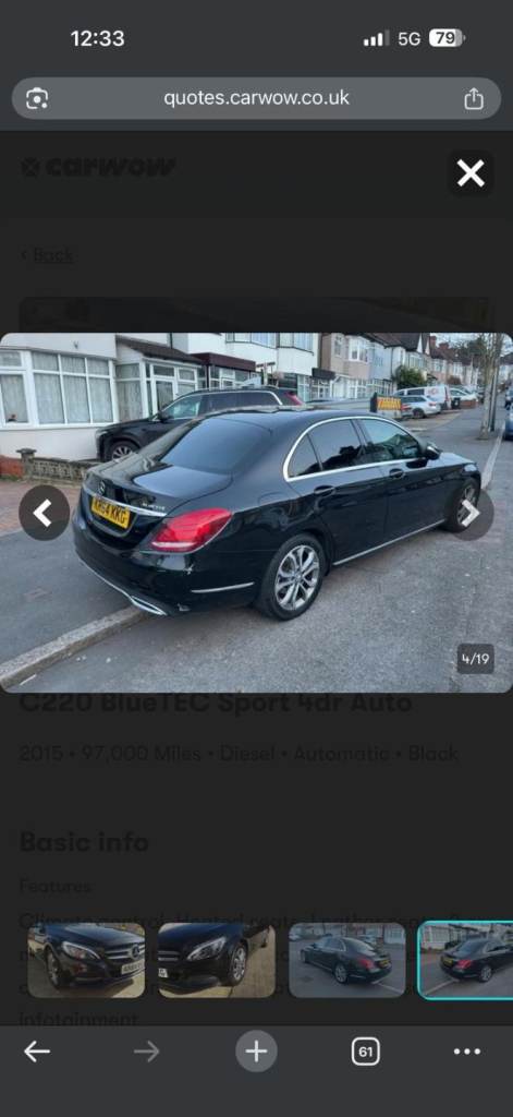 Mercedes-Benz, C CLASS, Saloon, 2015, Semi-Auto, 2143 (cc), 4 doors