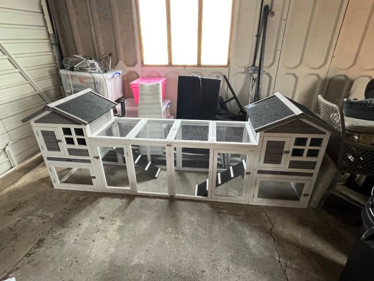 XL rabbit hutch and run