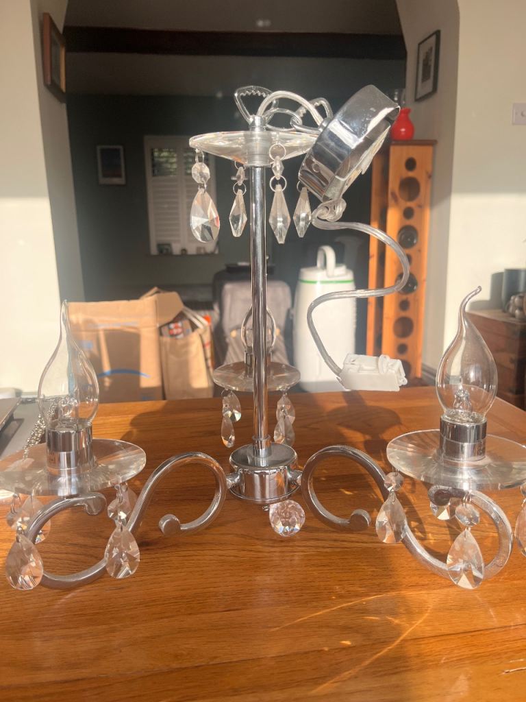 image for Dar crystal 3 bulb chandelier 