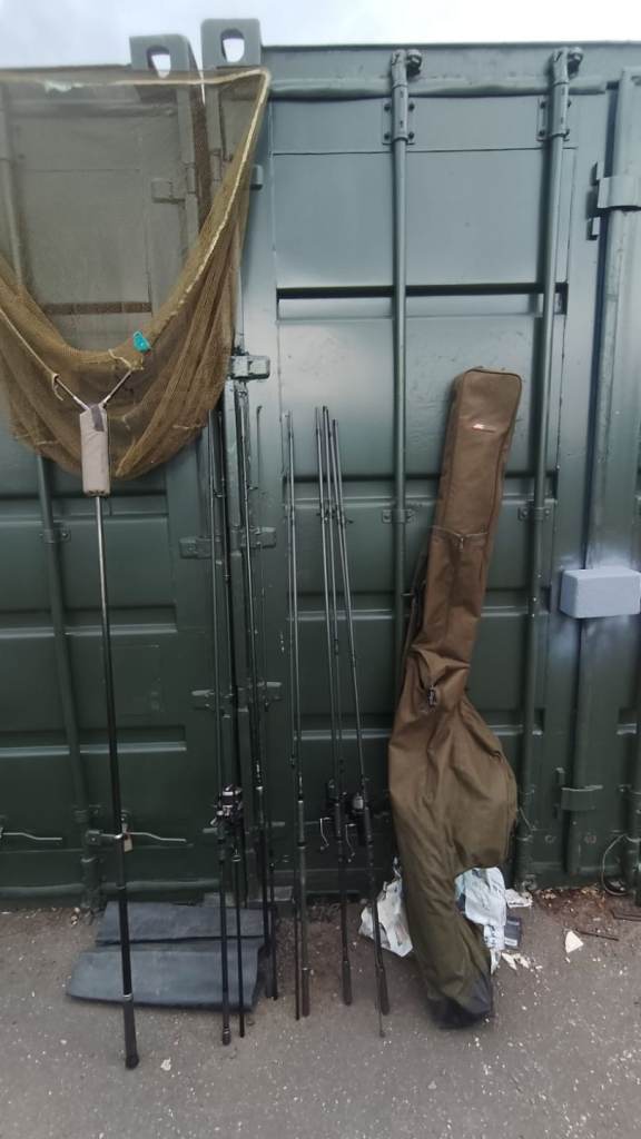 Carp fishing rods set up