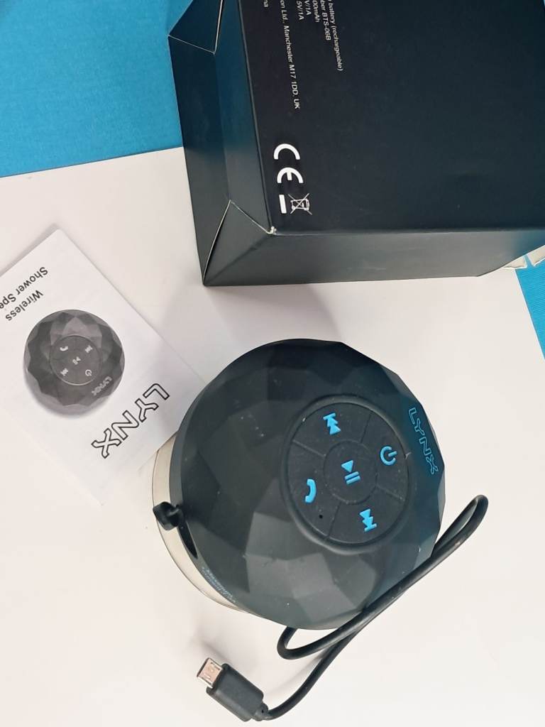 Lynx Bluetooth Wireless Shower Speaker..  As seen.  