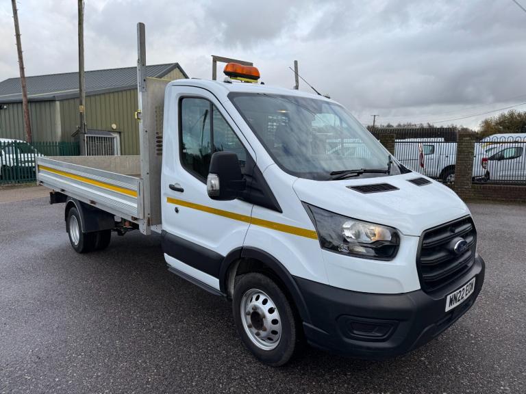 2022 Ford Transit 350 2.0 EcoBlue 130ps XLWB L4 DROPSIDE TWIN REAR WHEELS UTILITY SPEC CHASSIS CA...