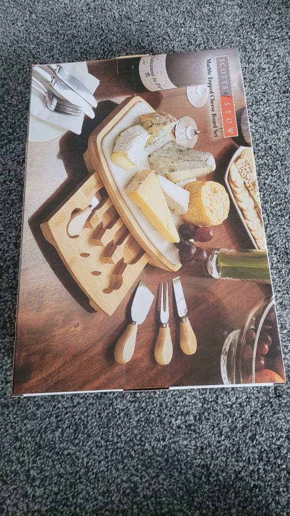 Marble Top Cheese Board Set