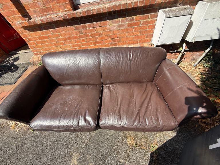 FREE brown leather sofa