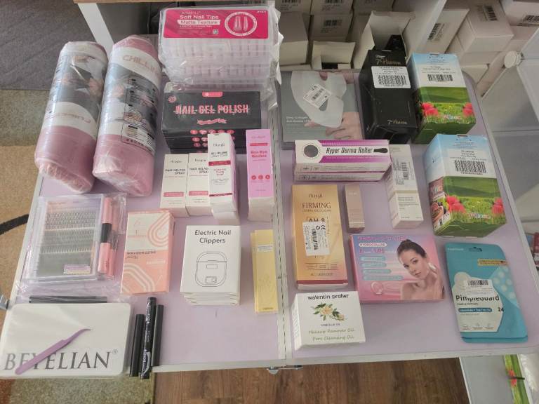 Job Lot of New Health & Beauty Products - Nail Gel, Skincare, Lashes