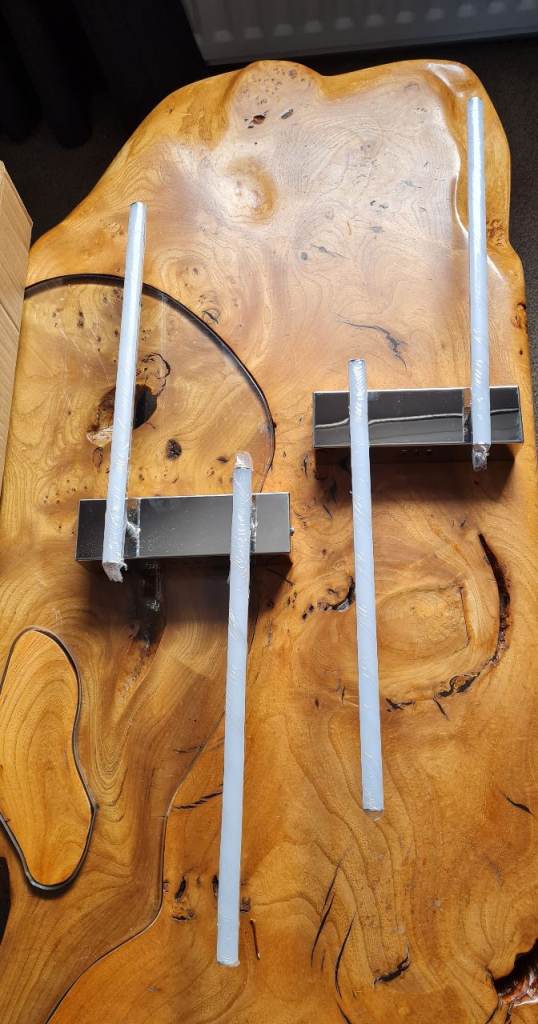 SET OF 2 LED ceiling lights, chrome for Hall, Bedroom, Livingroom 