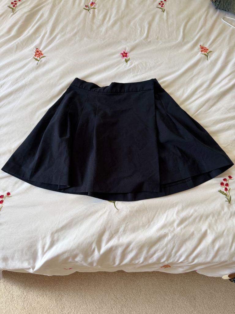 ASOS DESIGN Black Skater Skirt - Size 8, Good Condition