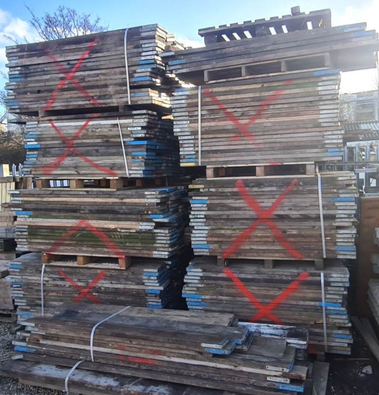 Timber reclaimed scaffolding boards in all sizes available 
