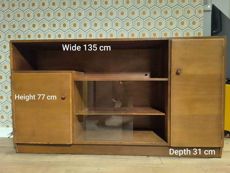 Vintage Sideboard – 135cm Wide, Wooden