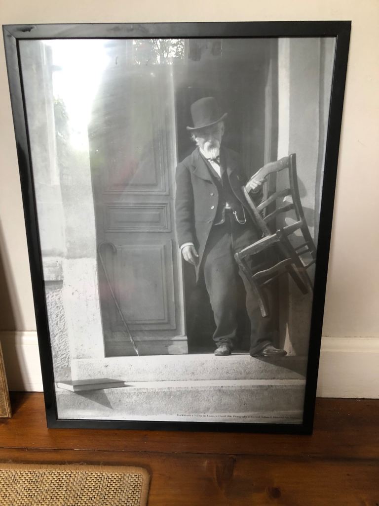 Large Black and White Framed Photographic Print of Paul Cezanne