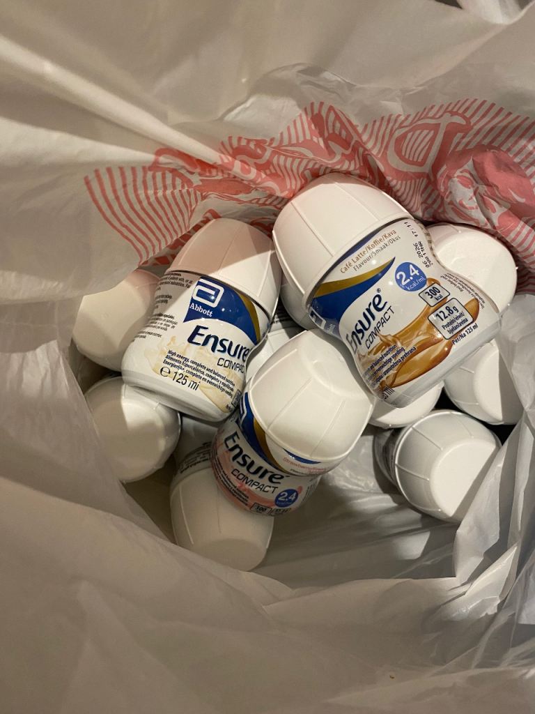 Ensure Compact 125ml Vanilla Cafe Latte Strawberry flavours £4 per pack of 4